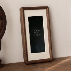 Solid Walnut & Teak Vertical Photo Frame