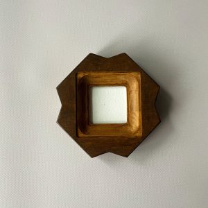 Square Brown Wood Photo Frame